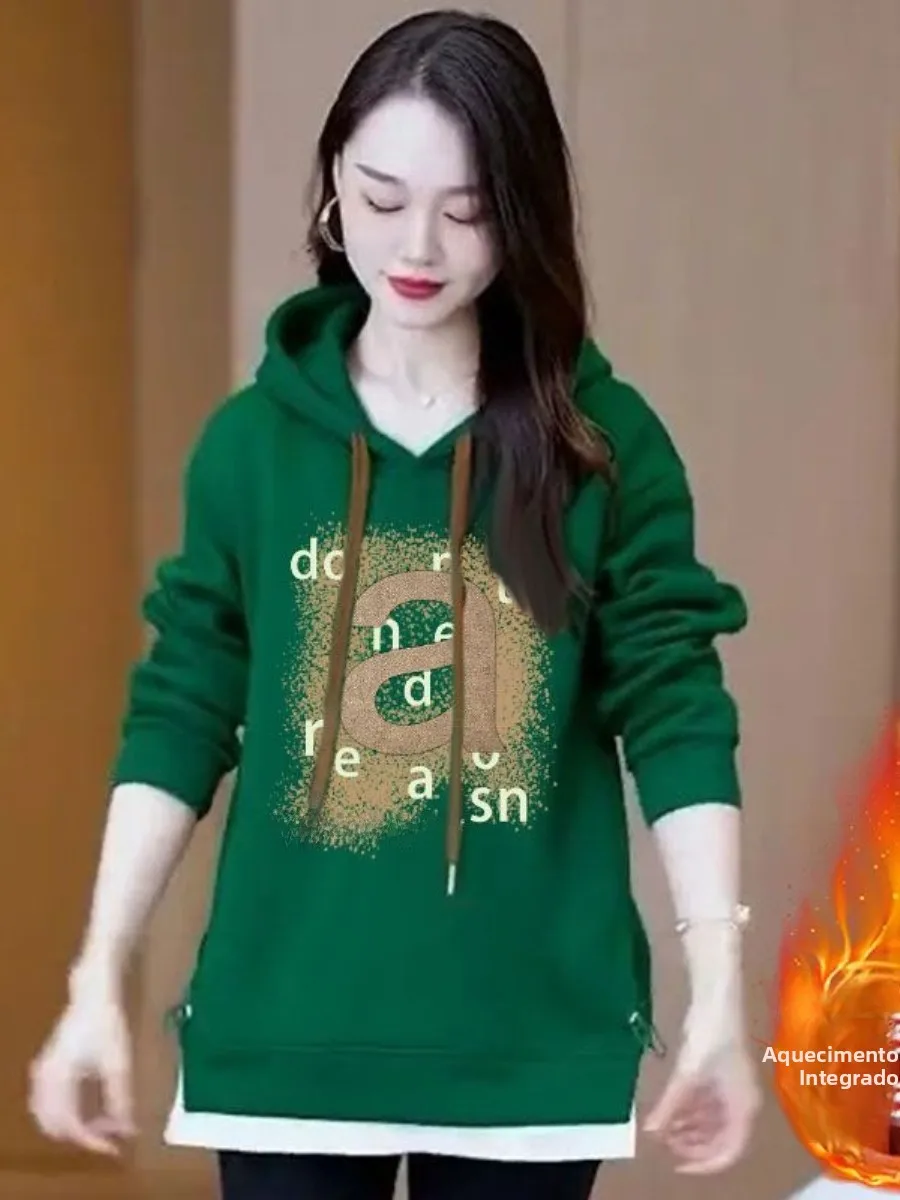 fashionable-thickened-fleece-hooded-sweatshirt-women's-autumn-winter-style-two-piece-set-slimming-clothing-yangjing-brand