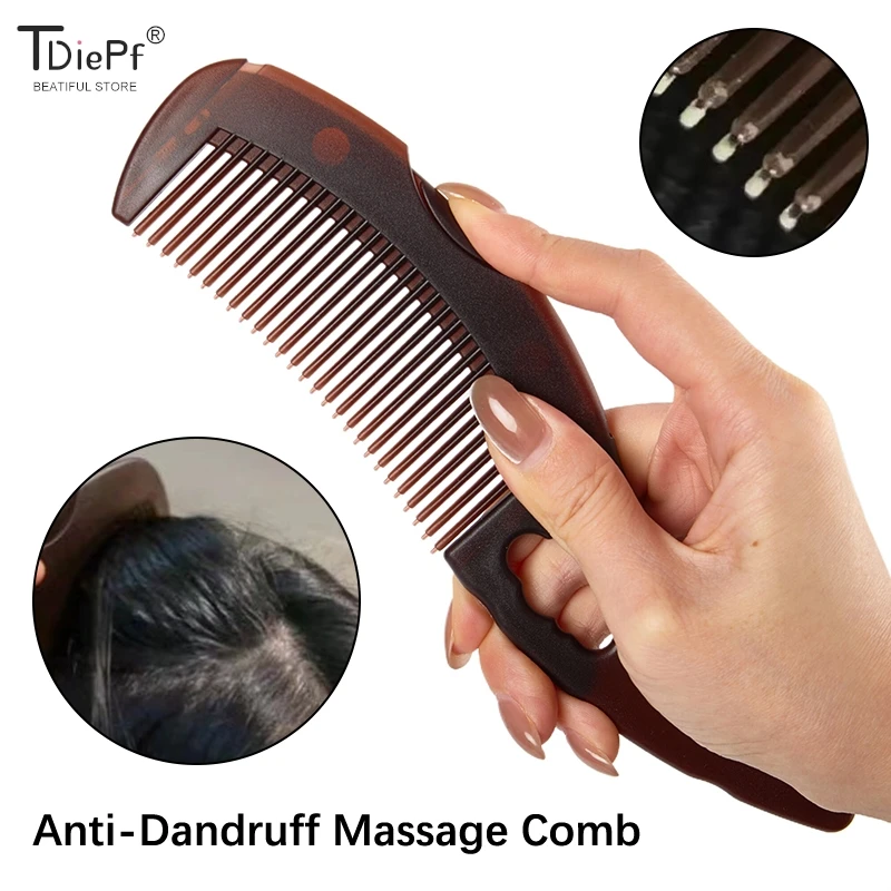 

1PCS Comb Styling Tools Lice Comb Anti-Dandruff Massage Comb Gift Anti-Static Anti Tangling Hair Brush Hollow Parting Comb Hair