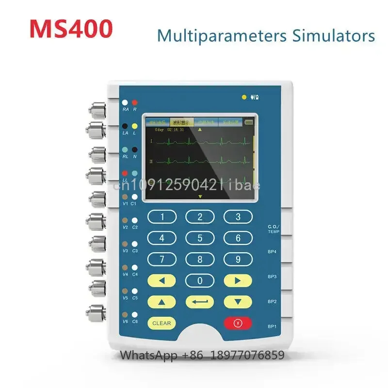 RTS CONTEC Portable Touch Multiparameter Simulator ECG RESP TEM IBP (optional) Simulate Monitor MS400