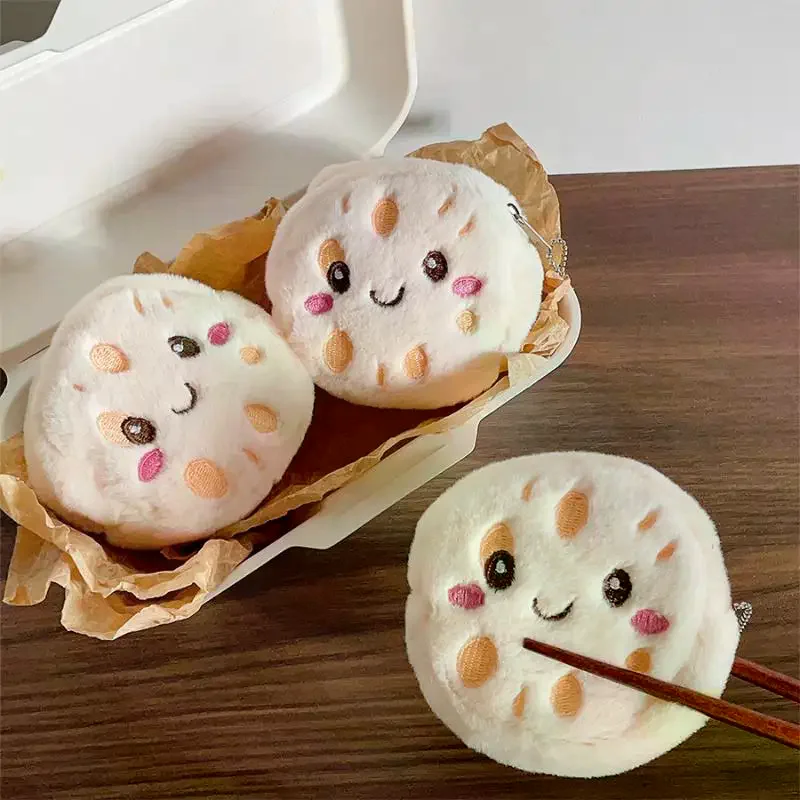 1/2PCS Cartoon Lotus Radice Peluche Portamonete Ciondolo Auricolare Rossetti Borsa di Immagazzinaggio Versatile Portachiavi Zaino Decorazione Appesa