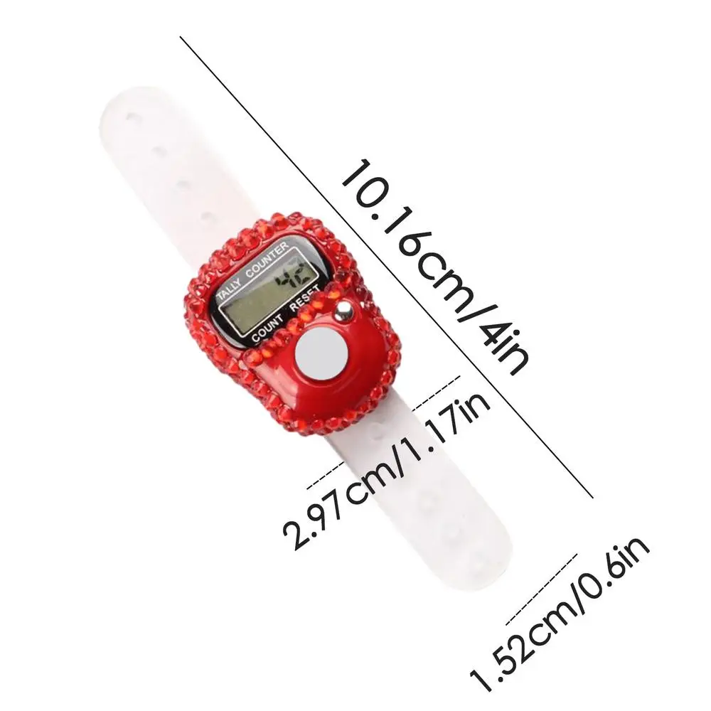 1 st Digitale Vinger Ring Teller met LCD Resetbare Elektronische Islamitische Tasbih Gebed Teller Verstelbare Tally Clicker voor Sport
