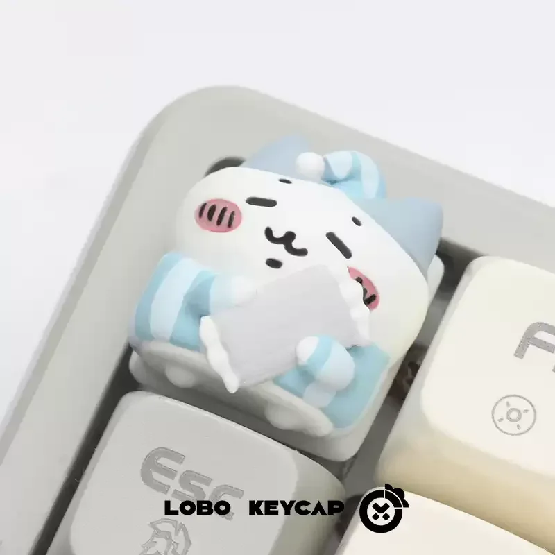 Cute Anime Chikawa Keycap Hachiware Usagis Personalized Resin Kawaii Cartoon Art  MX Switch Keycaps Creative Keyboard Caps