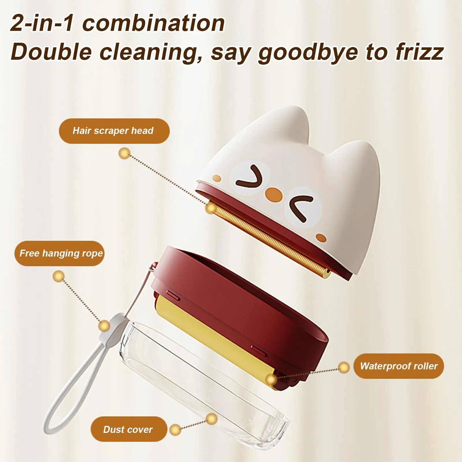 

Mini Lint Roller 2 In 1 Washable Reusable Brush Cute Design Dog Hair Remover For Clothes For Fabric Care Furniture Couch Bed