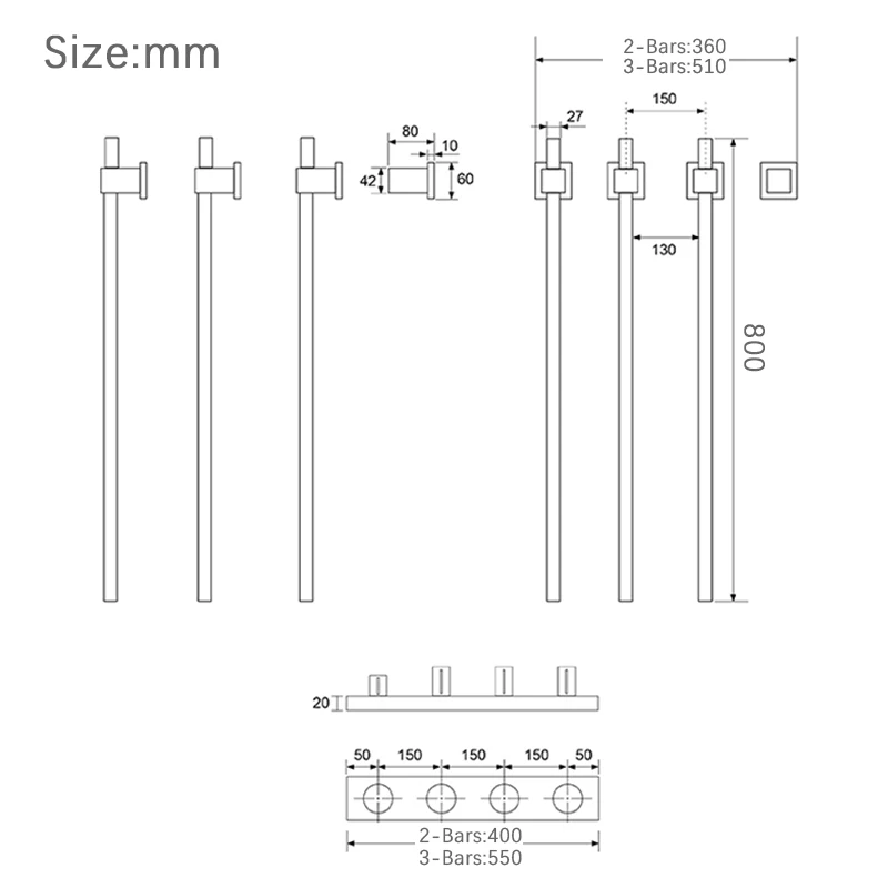 Oxg inteligente elétrico aquecido toalheiro aquecido toalheiro do banheiro cronometrado controle de temperatura instalação escondida 2 ou 3 barras