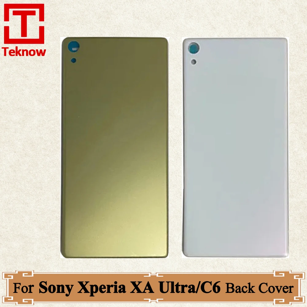 Capa traseira original para sony xperia xa ultra, capa traseira para sony xperia c6 f3211 f3212 f3215 f3216 substituição