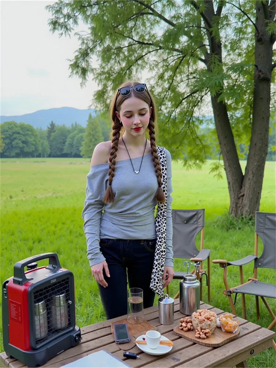 

Slash Neck Off Shoulder Long Sleeve T-shirts Harajuku Streetwear Cotton T-shirt Women Clothing Femme Autumn Fashion Slim Fit Top