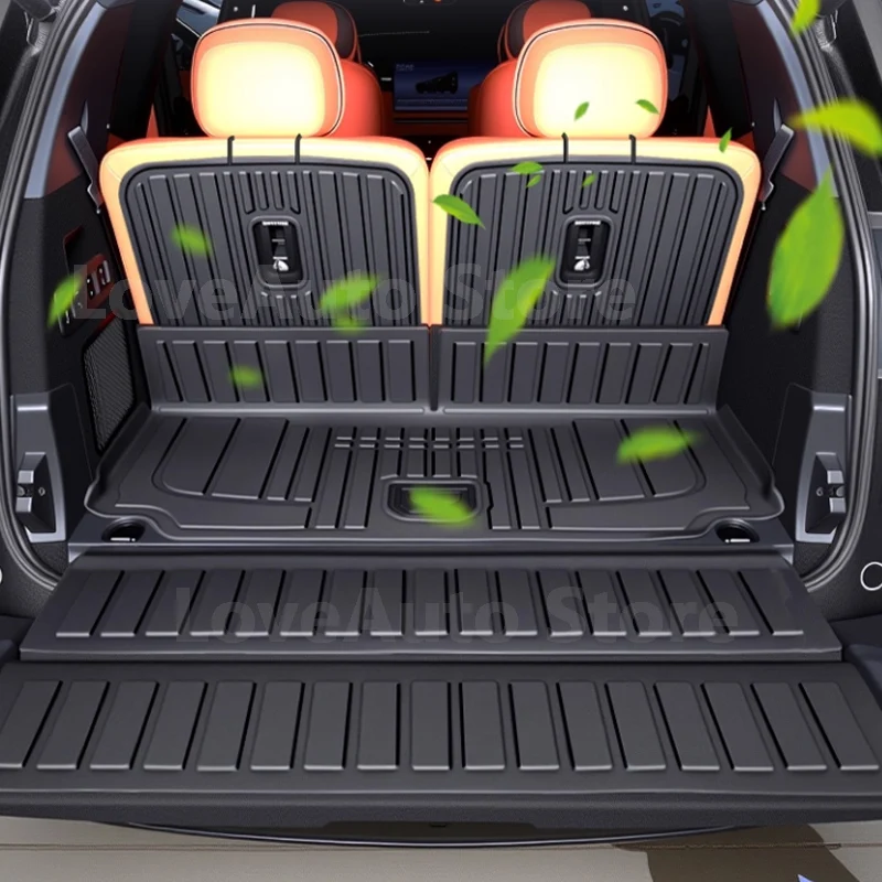 

For Zeekr 9X EX1H 2025 2026 Car TPE Rear Trunk Mat Cargo Liner Cover Backrest Case Carpet Rugs Protective Accessories