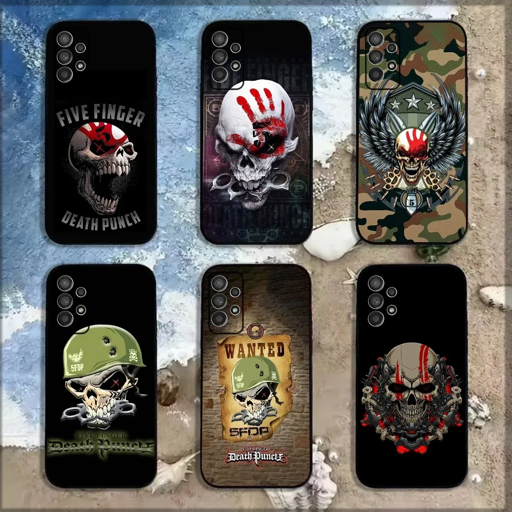 F-Five F-Finger Death Punch Phone Case For Samsung Galaxy A13,A21s,A22,A31,A32,A52,A53,A71,A80,A91 Soft Black Shell