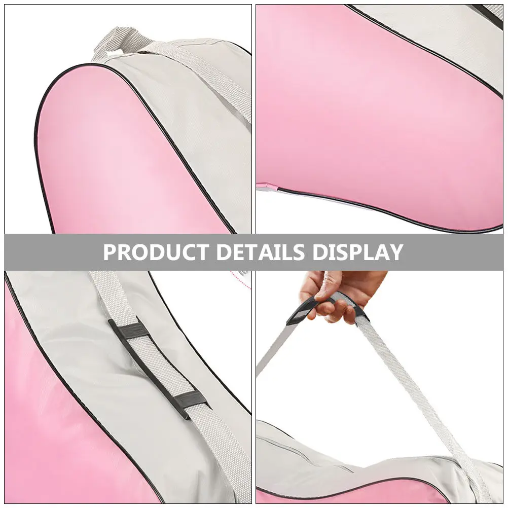 

2Pcs Roller Skates Tote Bags Triangle Pink Durable Storage Pouch Lightweight Portable Roller Skating Handbags Ice Skates Pouches