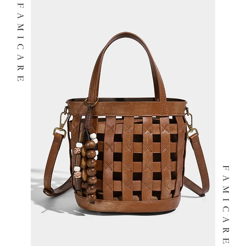 

Новинка 2024 года, ажурная тканая сумка-тоут, уникальный дизайн, ручная сумка через плечо из искусственной кожи, женская универсальная сумка премиум-класса