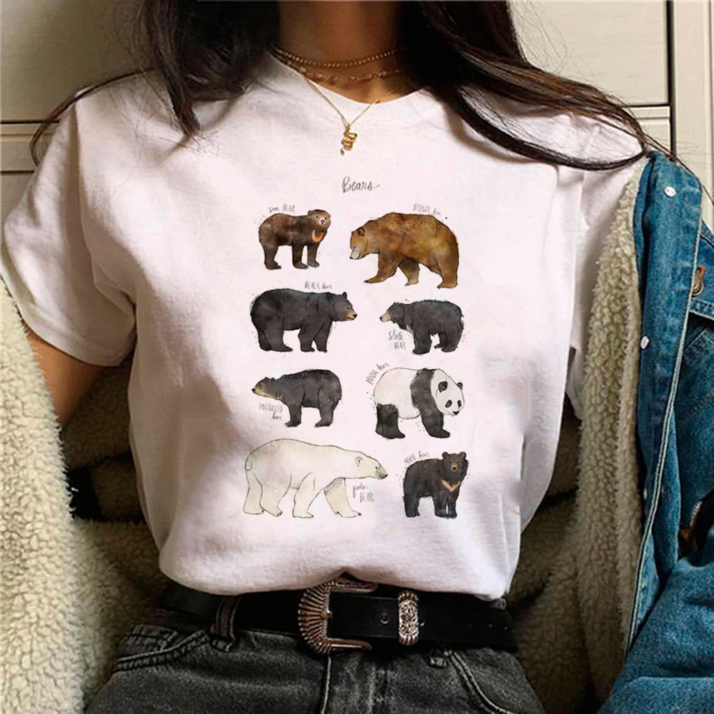 Bear top women harajuku summer manga tshirt female funny harajuku y2k clothes