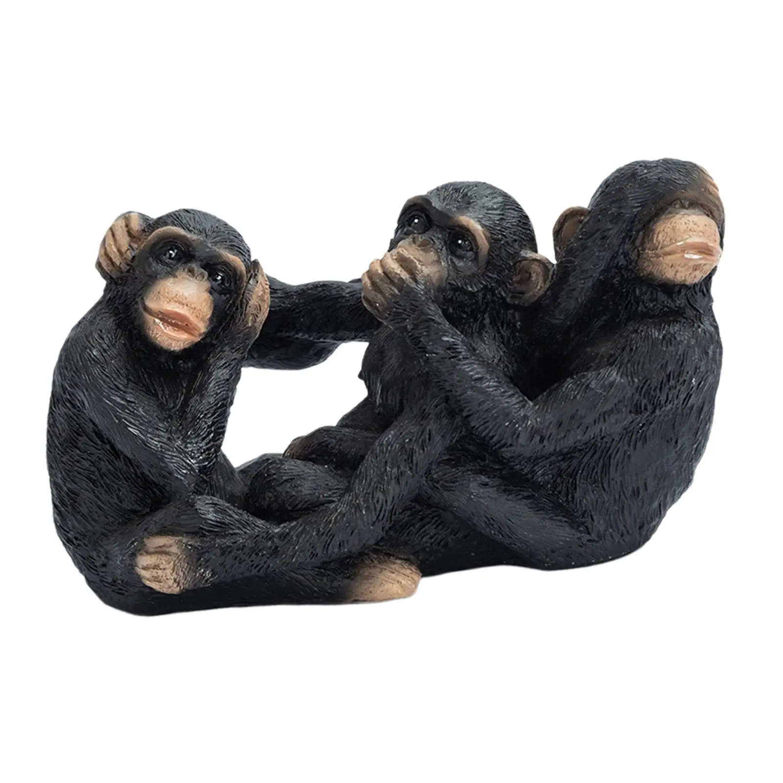 Monkey Statue Animal Statuette Sculptures Abstract Handmade Little Monkey