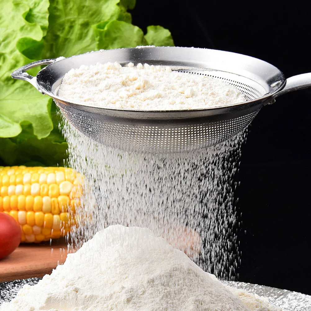 

Stainless Steel Filtering Strainer Fine Mesh Kitchen Tool Long Handle Oil Juicer Soy Milk Strainer Easy Cleaning Storage