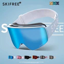 Skifree óculos de esqui óculos de neve homem uv400 anti-nevoeiro revestimentos snowmobile snowboard esqui feminino óculos de sol ao ar livre esporte de inverno