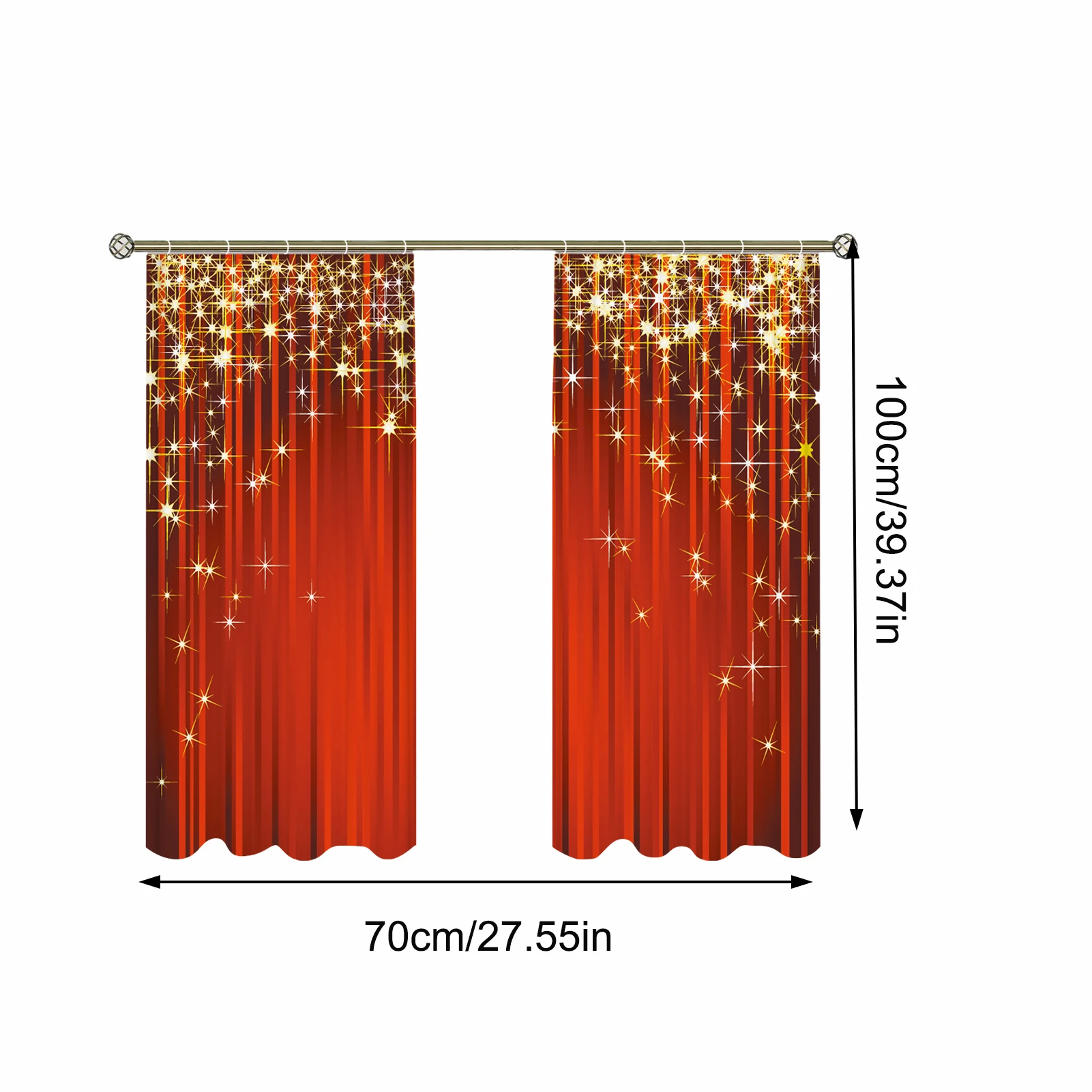 

Christmas Curtains | 2pcs Christmas Polyester Curtain Door Curtain | Christmas Polyester Curtain for