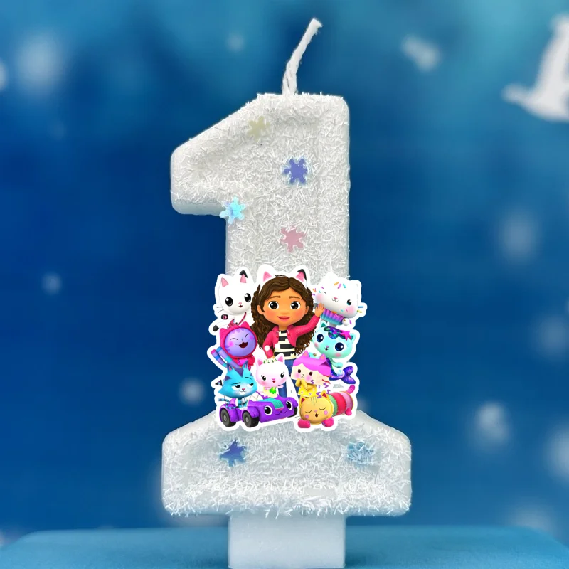 

Number 0-9 Anime 3D Cute Gabbys Dollhouse Candle Children's Birthday Party Birthday Cake Candles Baby Shower Party Gifts