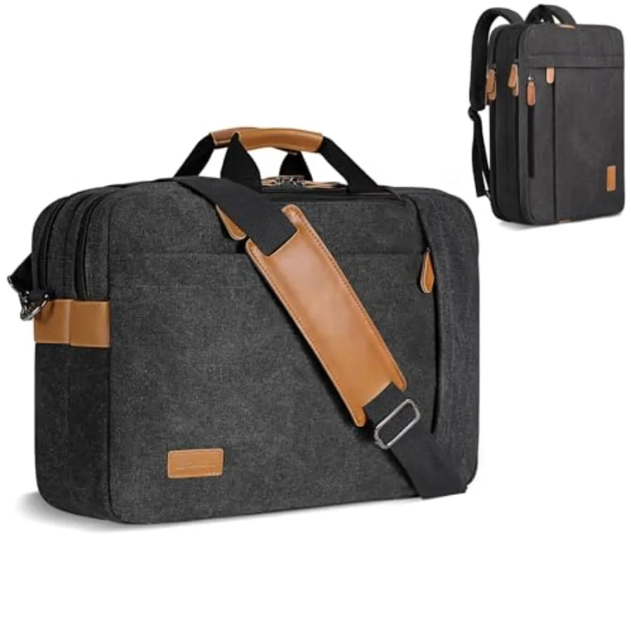 

Laptop Bag for Men 3 In 1, 17-17.3 Inch Computer Bag Laptop Backpack for Work/Travel/Business, Convertible Messenger Bag Water