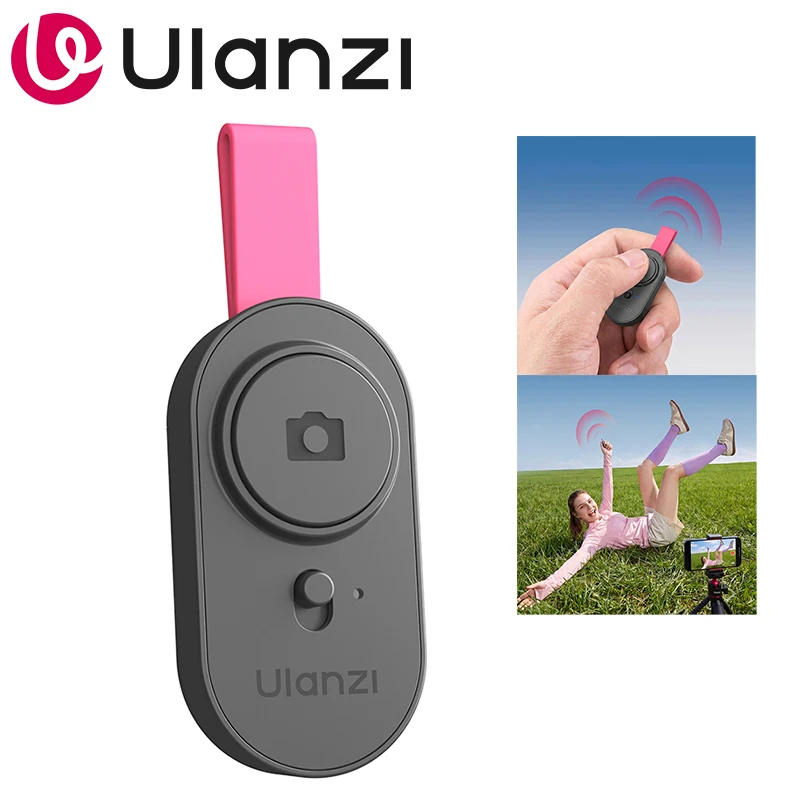 Ulanzi RC05 Controle Remoto Sem Fio para Celular 10m Bluetooth Disparador de Foto e Vídeo com Um Toque para Selfies, Fotos em Grupo e Vlogs de Viagem