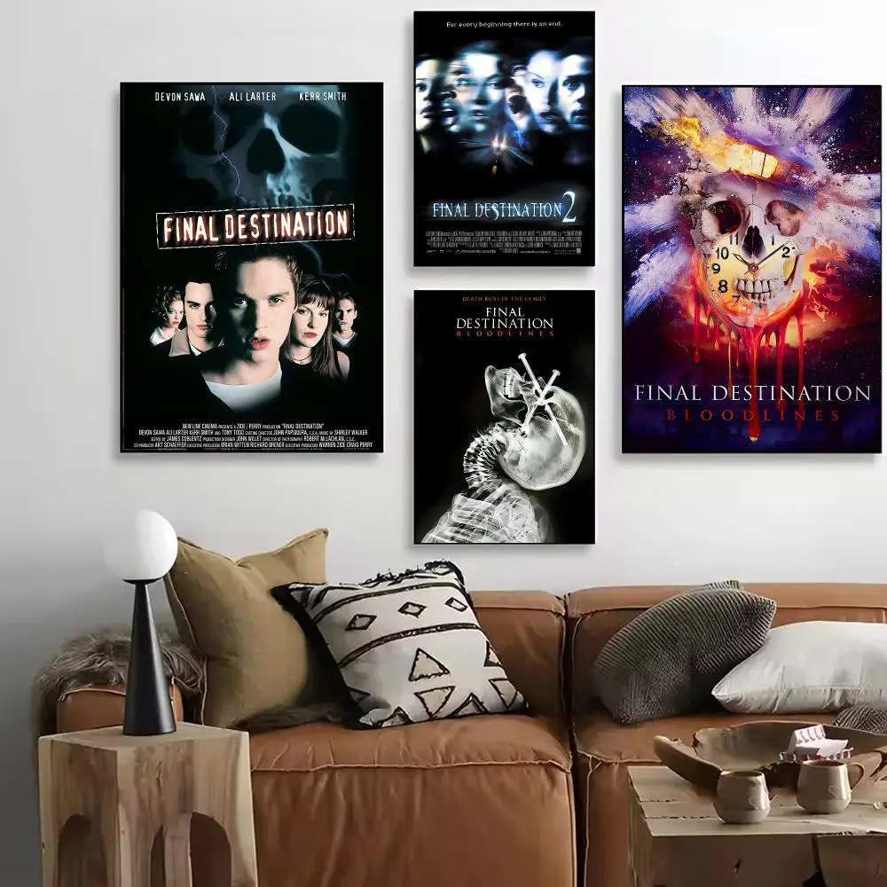Movies F-Final D-Destination Poster HD Art Retro Self-adhesive DIY Room Home Living Room Club Wall Decor Gift