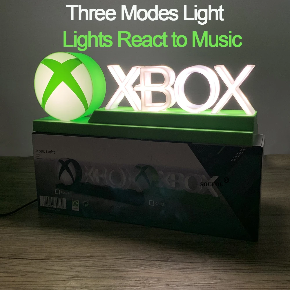 2025 جديد الألعاب النيون أيقونة أضواء مصباح ل X-BOX تسجيل لعبة التحكم الصوتي ديكور LED الجدول مصباح الموسيقى أجواء ضوء الليل