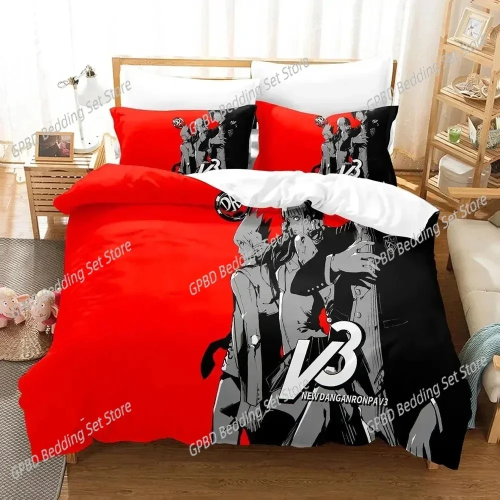 

Luxury New 3D Print Anime Danganronpa V3 Chiaki Nanami Bedding Set Duvet Cover Bed Set Quilt Cover Pillowcase Boys Adult