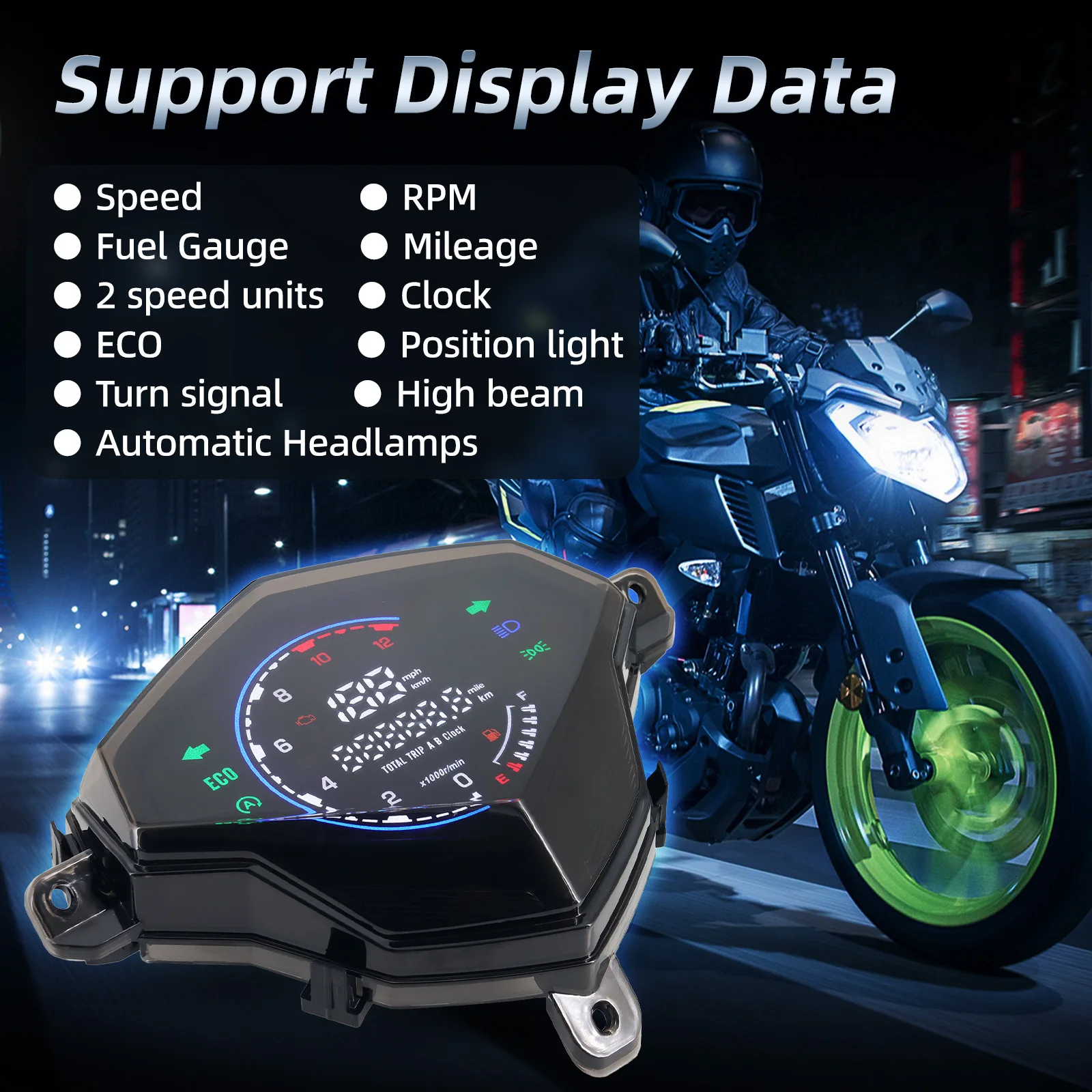 Motorcycle Electronic Instrument Digital Meter Speedometer For Suzuki Address110 Address 110 Odometer Dashboard LED Instrument