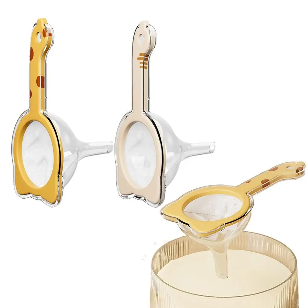 

2 in 1 Funnel Filter with Handle 120 Mesh Double-layer Juice Strainer Heat-resistant with Hanging Hole Fine Mesh Colander Yogurt
