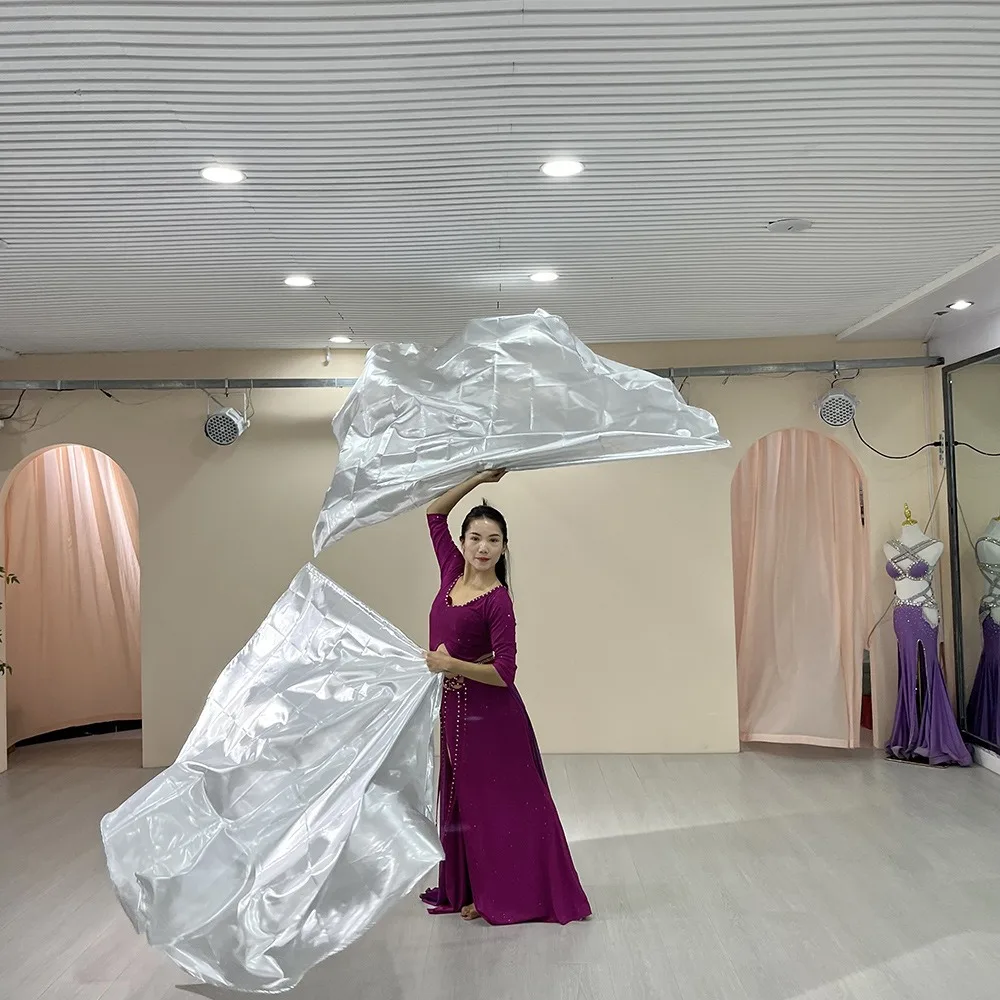 伸縮棒付き ベリーダンスアクセサリー 小道具 マルチカラー ダンスパーティー カラフルなスカーフ フラグ スケーラブルロッド 軽量