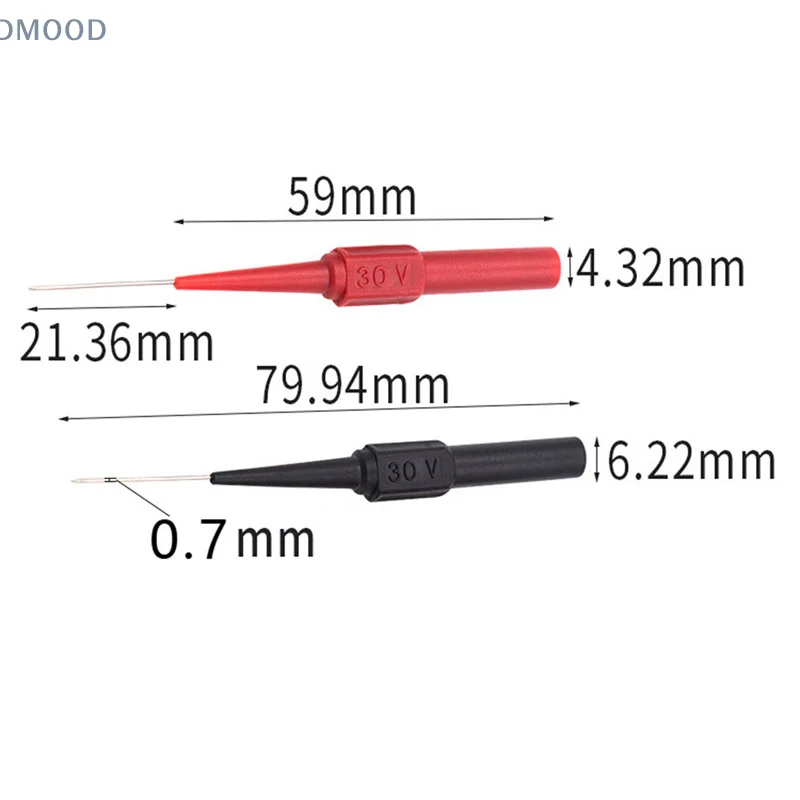 30V Diagnostic Tools Multimeter Test Lead Extention Back Piercing Needle Tip Probes