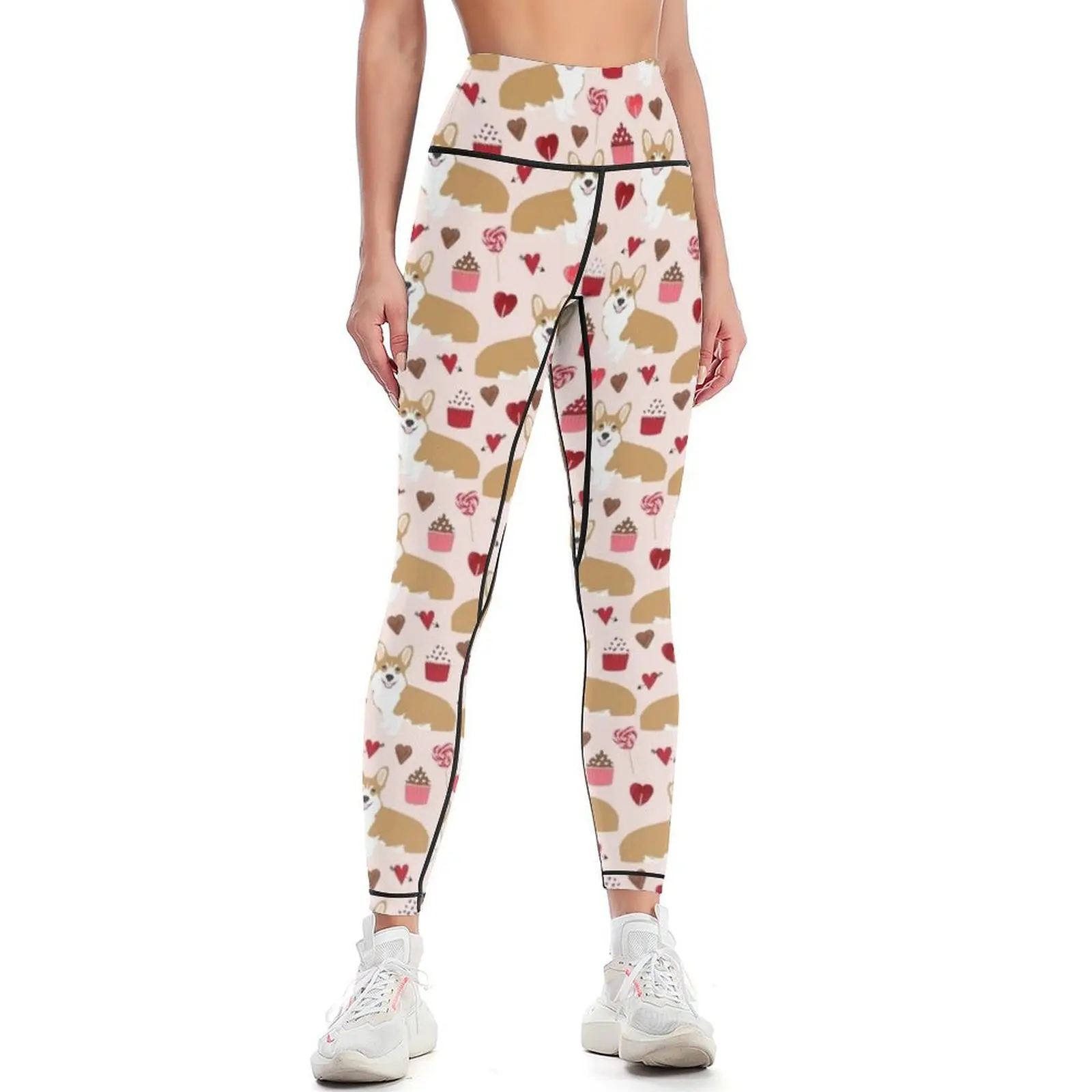 Corgi pet friendly welsh corgi dog person corgis love valentines day gifts for dog person Leggings joggers for Womens Leggings