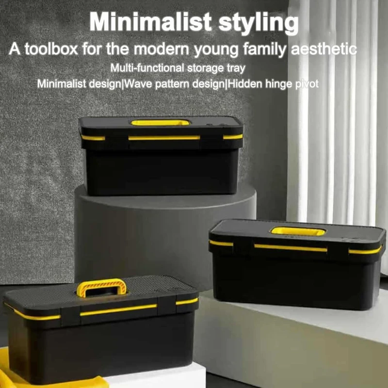 

Портативный ящик для инструментов с ручкой. Прочный ящик для инструментов для организации дома, верстака и гаража.