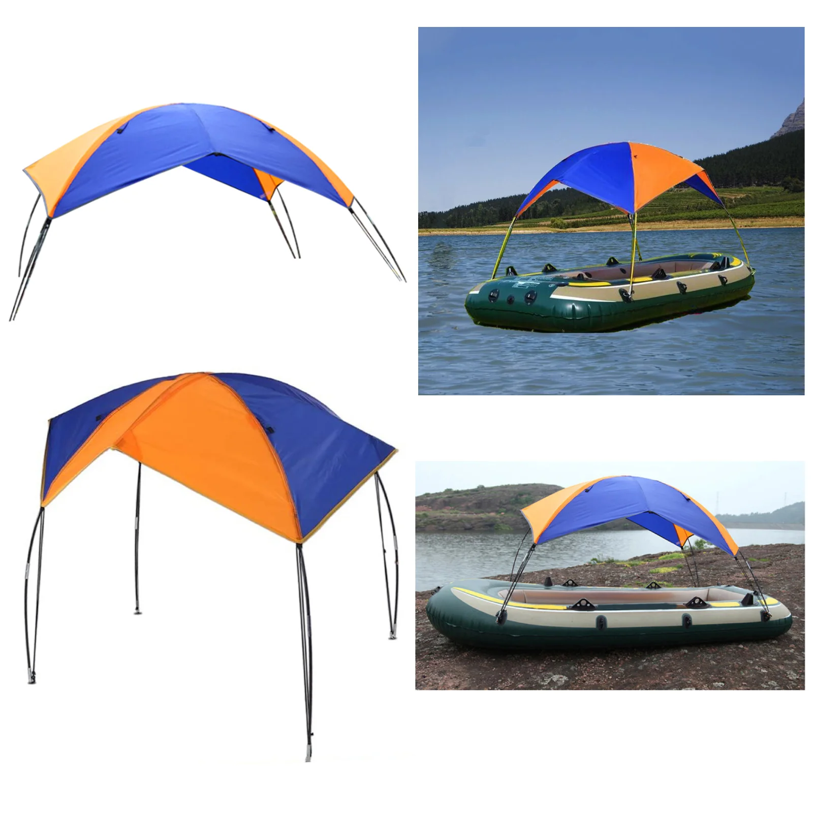 

Rubber Boat Awning Kayak Heavy Duty Inflatable Rain Shelter Tents Shelters Canopy Awning Top Cover Tarp Rafting Accessories