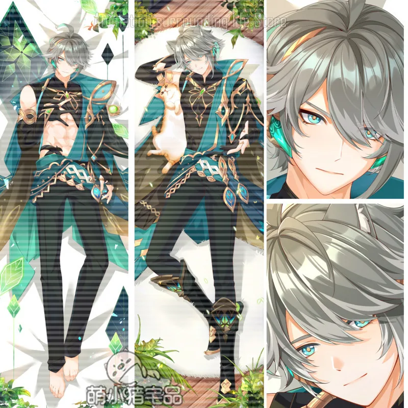 

Impact Genshin Dakimakura Alhaitham Pillow Case Hugging Full Body Cushion Cover Pillowcase Home Bedding Decor Otaku Gift case