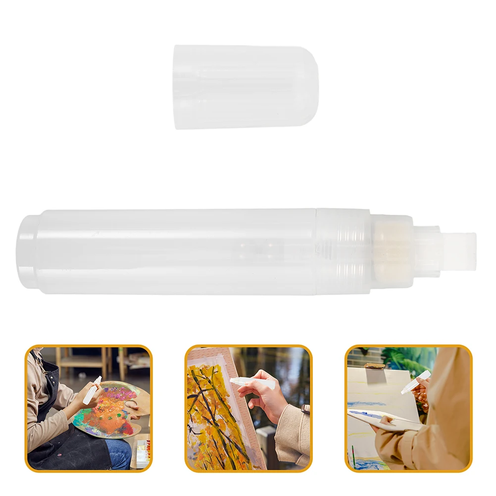 2 Pcs Marker Accessories Chalk Markers Fillable Paint Pens Short Hair Flat Head Graffiti for Paper Plastic