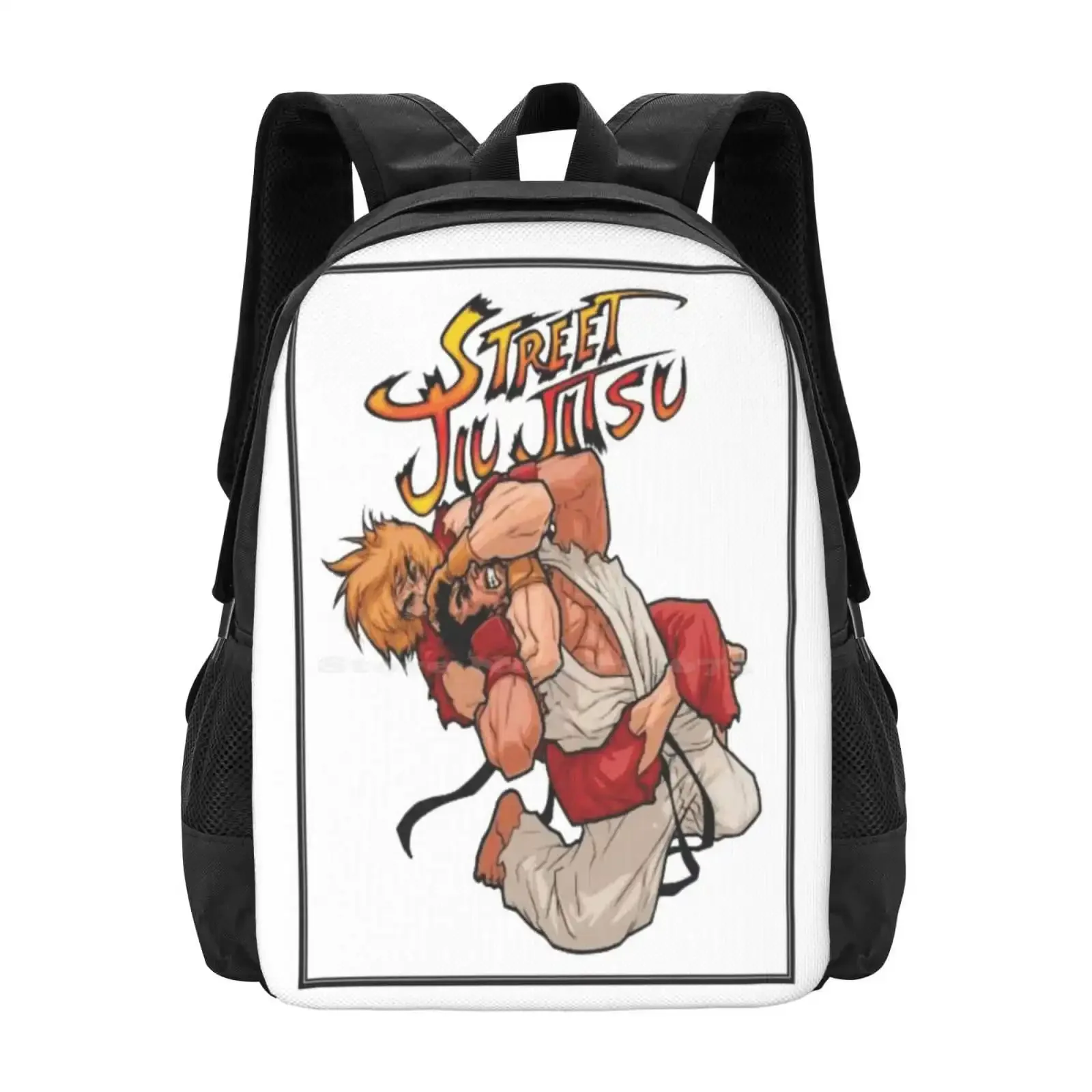

Street Jitsu Pattern Design Laptop Travel School Bags Bjj Martial Arts Jiu Jitsu Rolling Fighting Sparring Uniform