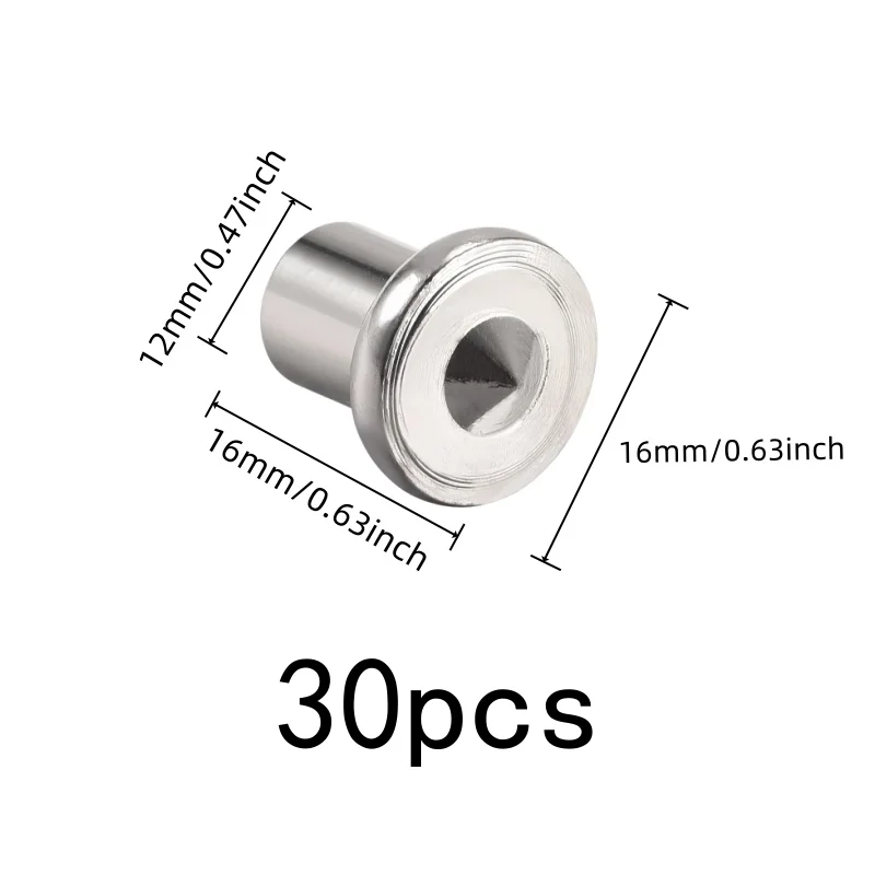 30 pcs 12mm Dowel Center Pins, Precision Center Point and Sturdy Metal Material, ideal for Carpentry Workshop