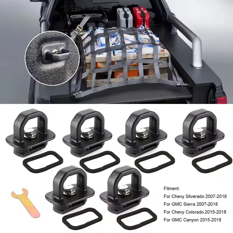 Clip de pared lateral para cama de camión, ancla de amarre para coche, 4/6/9 Uds., para Chevy Silverdo/GMC Sierra, Chevrolet Colorado/GMC Canyon