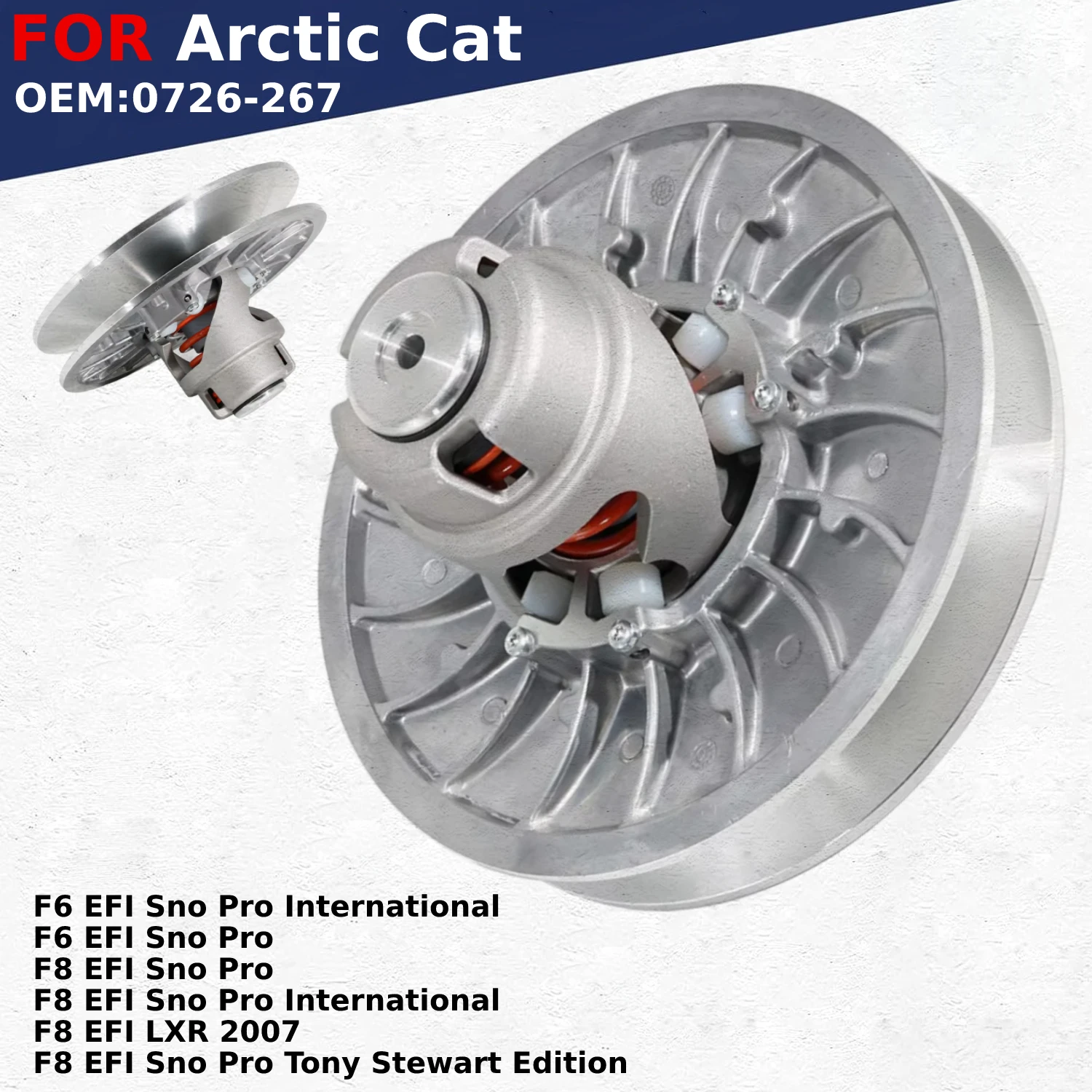 

Motorcycle Rear Primary Drive Clutch Drum 0726-267 For Arctic Cat F6 / F8 EFI Sno Pro International / LXR / Tony Stewart Edition