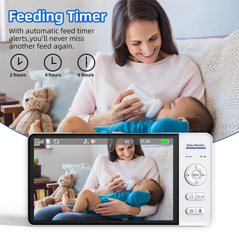 7 Inch Video Baby Monitor Nigh - Zoom Audio Music review and price