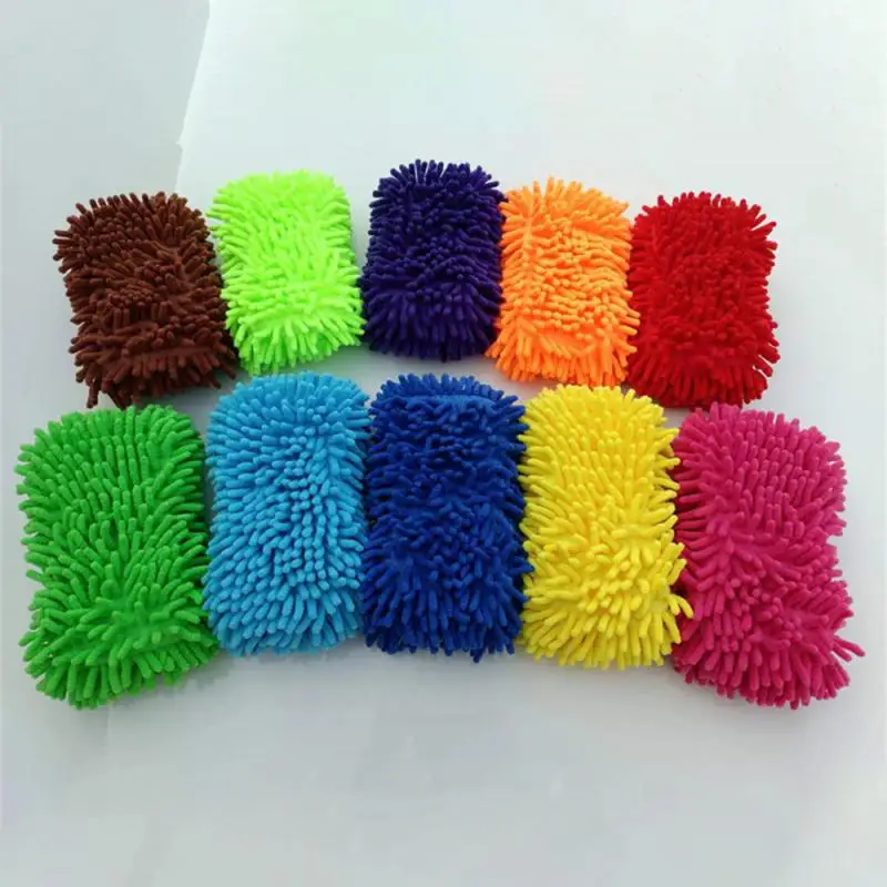 2in1 Microfiber Car Washer Sponge Cleaning Car Care Detailing Brushes Washing Towel Auto Gloves Styling Accessories