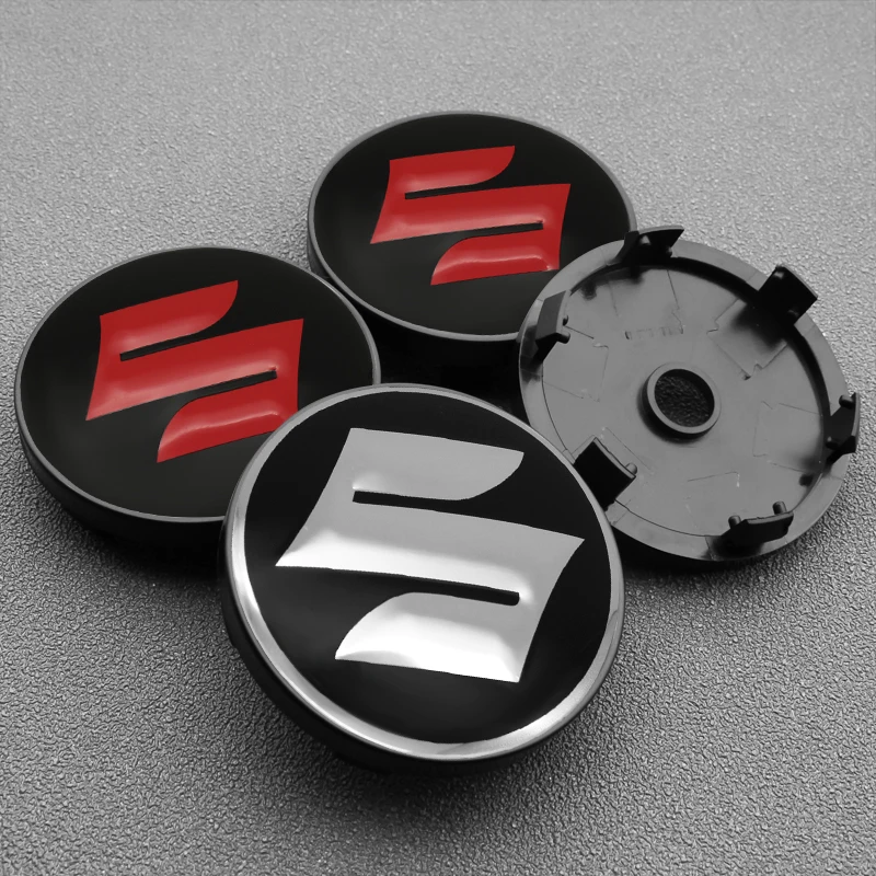 4pcs 56mm+60 car hub cover wheel sticker decoration badge hub decal For Suzuki Swift Vitara Jimny Samurai Access Bandit Hayabusa