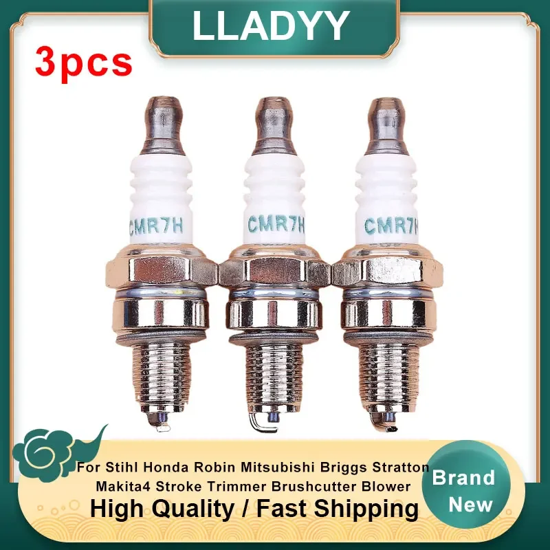 

3pcs/lot Spark Plug For Stihl Honda Robin Mitsubishi Briggs Stratton Makita 4 Stroke Trimmer Brushcutter Blower Engine CMR7H