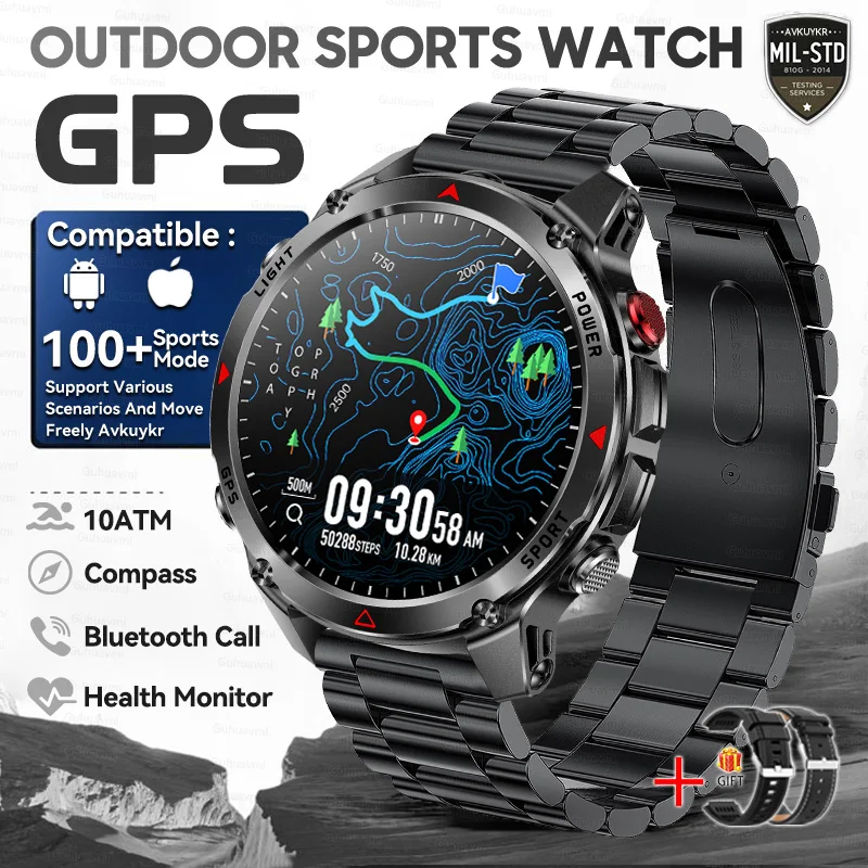 T-Rex 3 Pro Militaire kwaliteit AGPS Smart Watch 10ATM Waterdicht Dual-band GNSS Kompas Hoogtemeter AMOLED Zwemmen Sport Smart Watch Heren