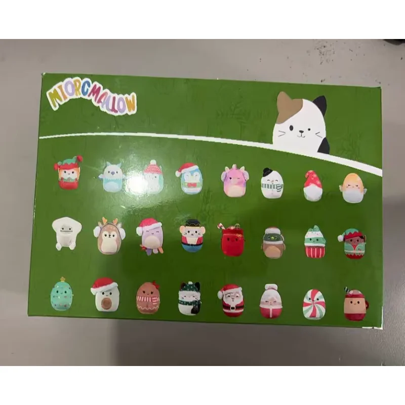 2025 عطلة عيد الميلاد تقويم القدوم صندوق أعمى الأخضر والأزرق نماذج العد التنازلي مفاجأة حفر دمى لطيف الهدايا في الأوراق المالية