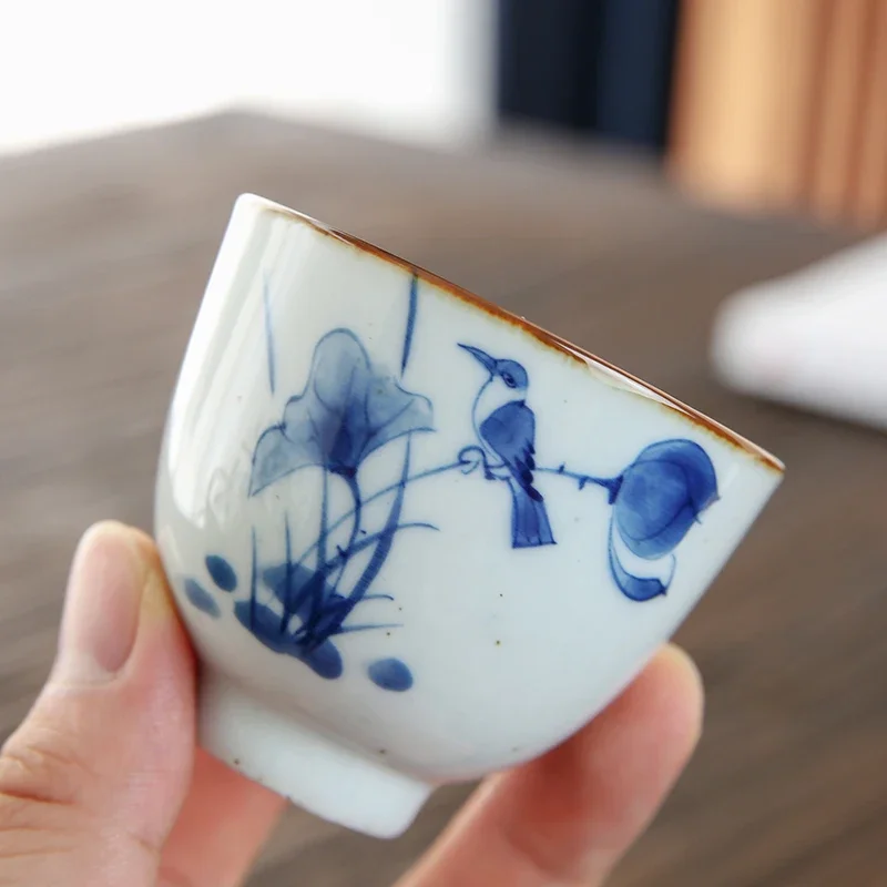 CHANSHOVA-Handmade Ceramic Teacup, Chinese Porcelain, Tea Cup, Hand Painted, Chinese Style, Small Coffee Cup, 70ml, G137