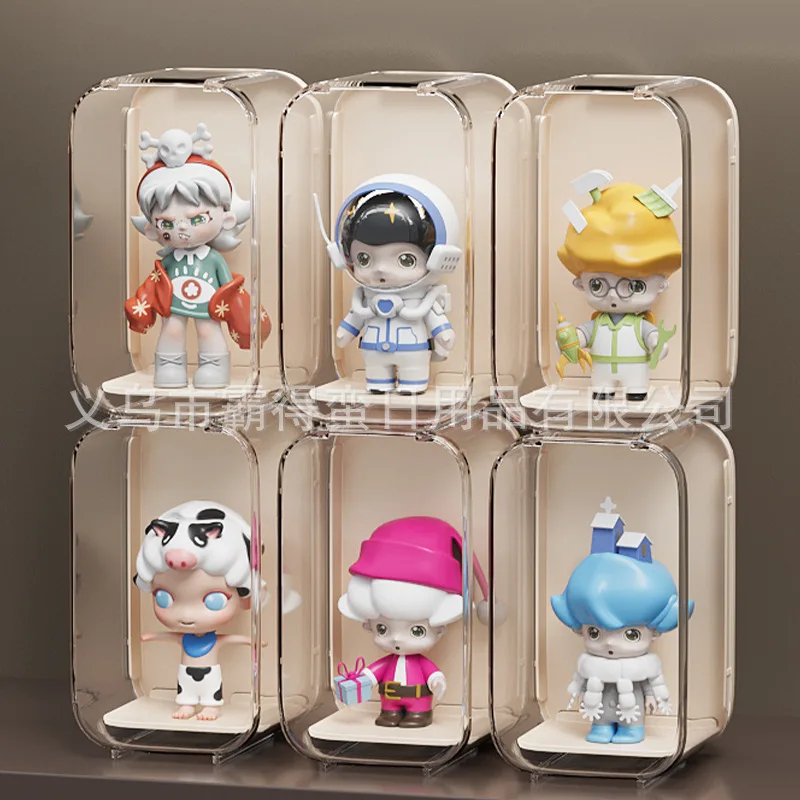 Sonny Angel Blind Box Storage Display Pull Cloth Doll Figure Cabinet Acrylic Desktop Dustproof Ornaments Doll Display Box