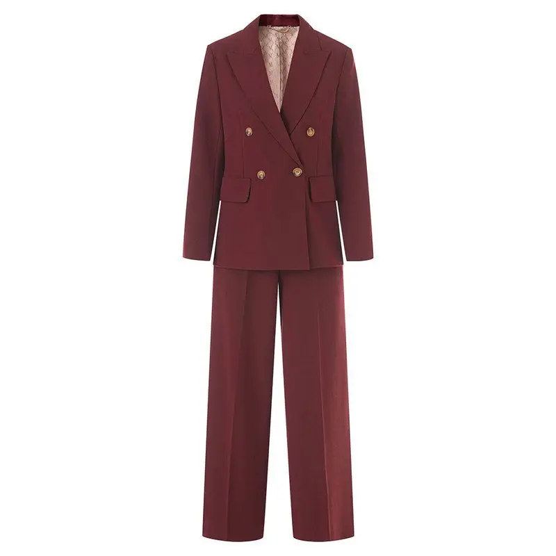 

Fall 2025 New Arrival Elegant Two-Piece Suit Set Fashionable Commute Style Workwear Long Sleeve Suit Jacket And Pants