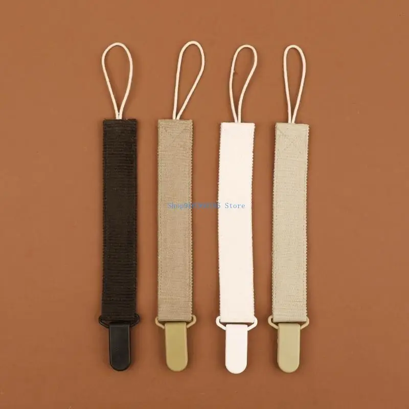 

K9FF 4Pcs/set Baby Pacifiers Clip Chain Horizontal Striped Crib Pendant Decors Pacifiers Holder Strap for Newborns Infants