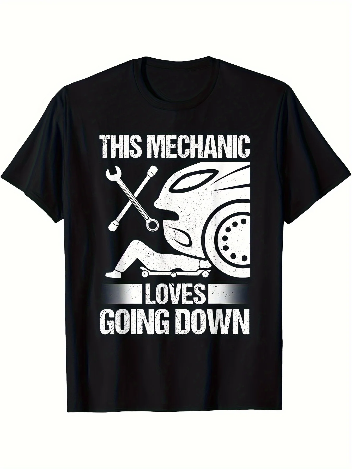 1pc Men's Funny Mechanic T-Shirt - 