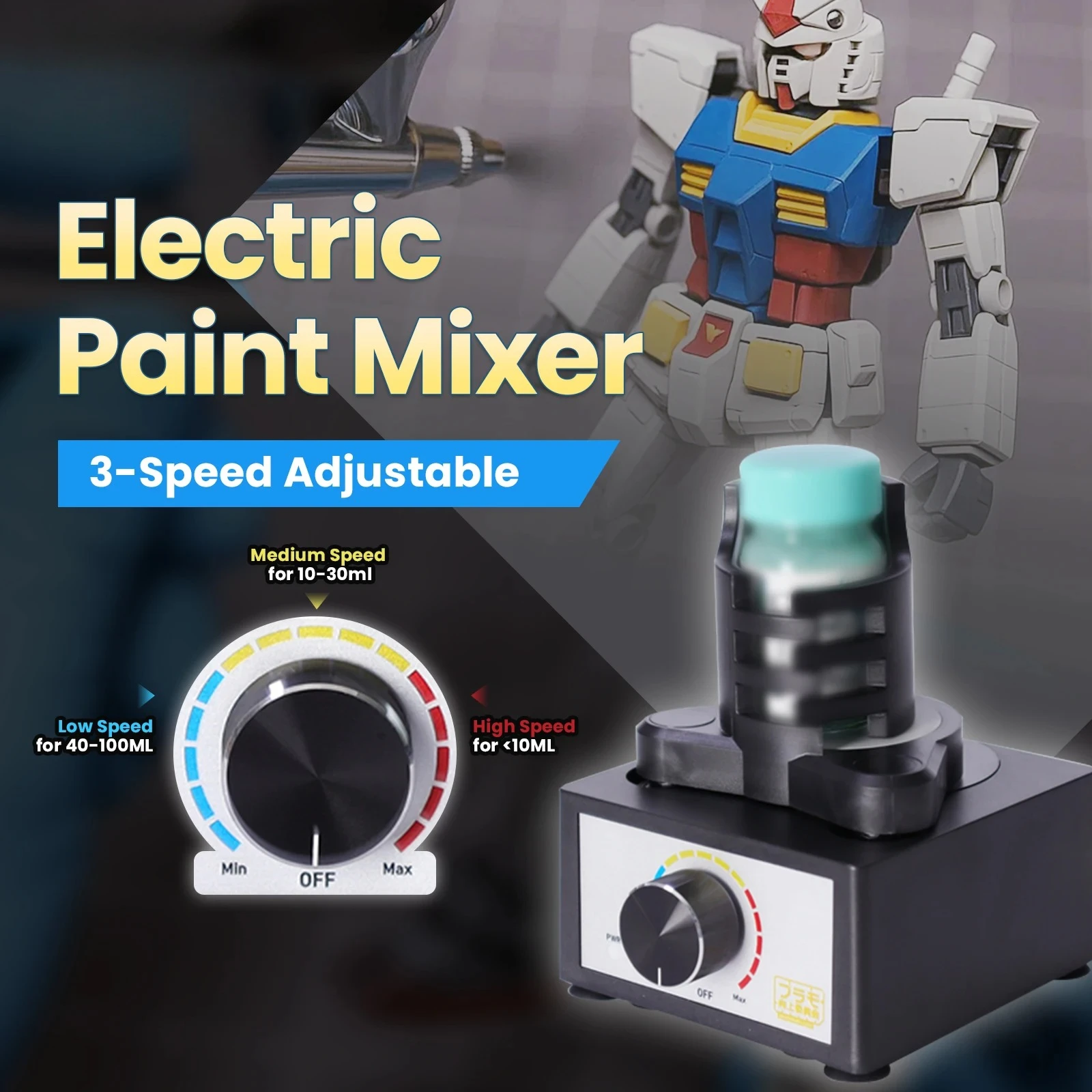 Professional Electric Paint Stirrer Rotary Paint Mixer Blender for Scale Model Making Hobby Art Craft DIY Tools